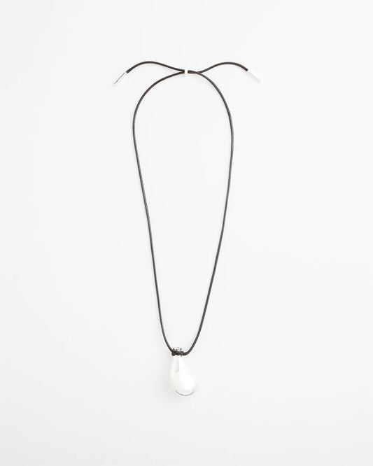 Silvertone Adjustable Pendant Necklace
