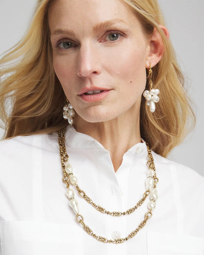 Single Strand Modern Pearl Necklace