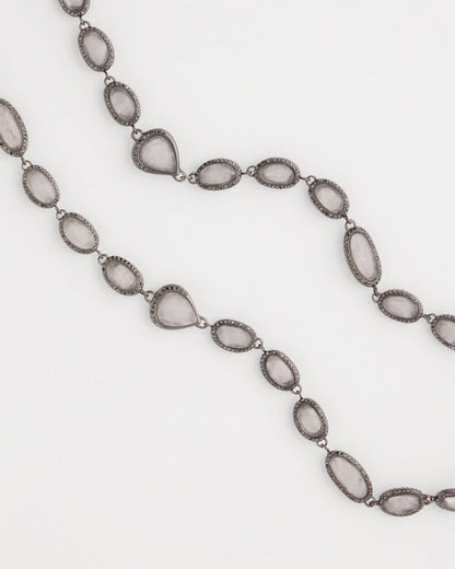 Frosted Quartz Single Strand Necklace