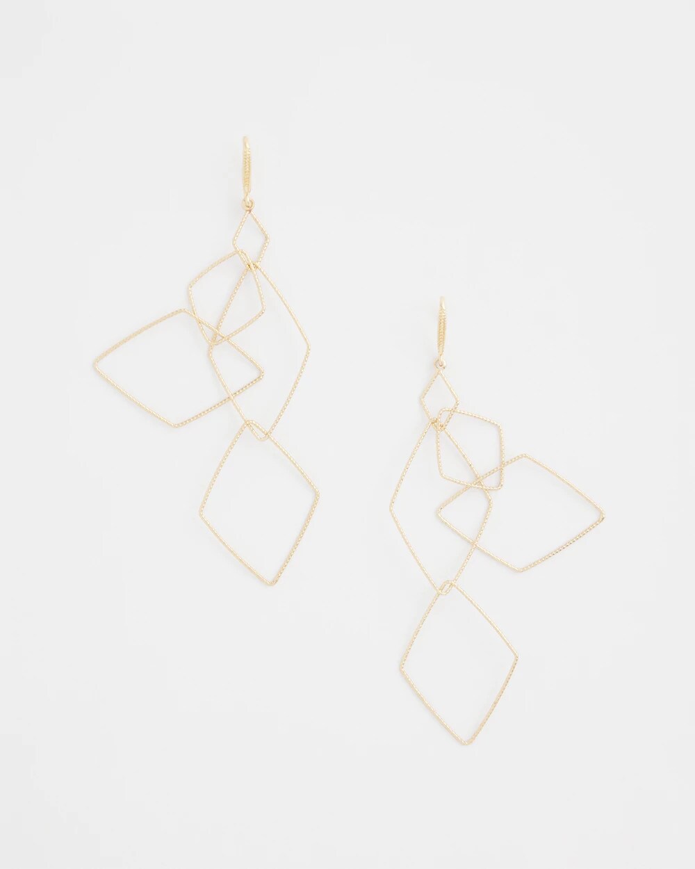Diamond Shaped Linear Earrings