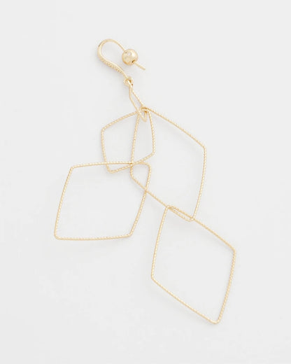 Diamond Shaped Linear Earrings