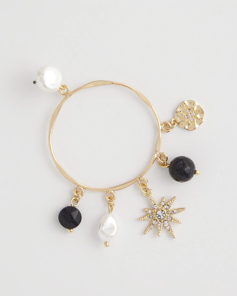 Starry Night Charm Hoop Earrings