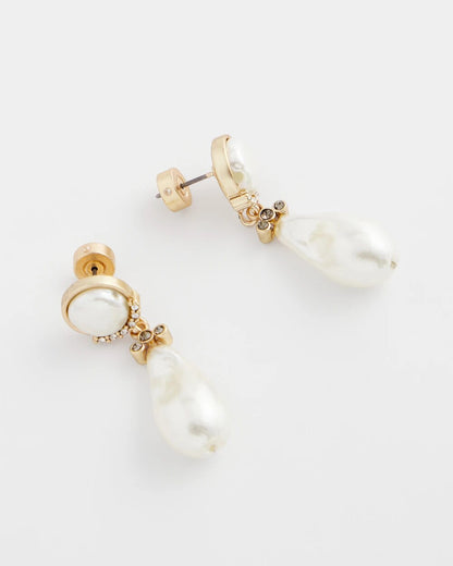 Faux Pearl Drop Earrings