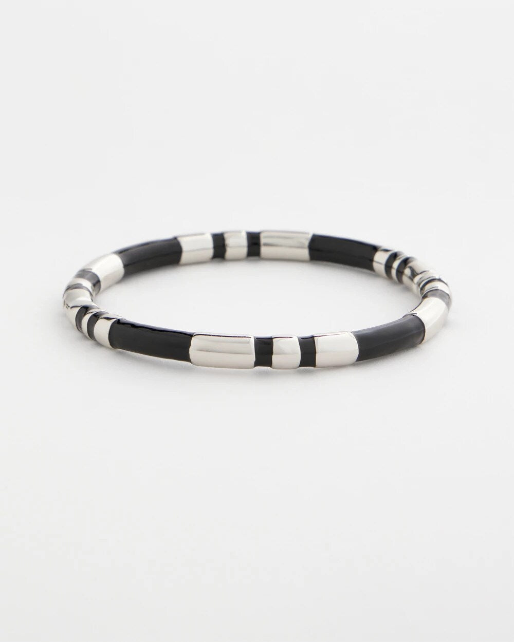 Black Enamel Hinge Bangle