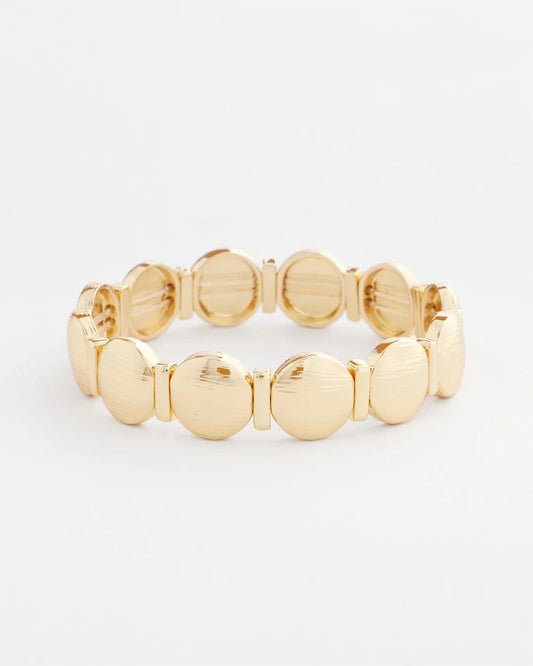 Textured Circle Stretch Bracelet