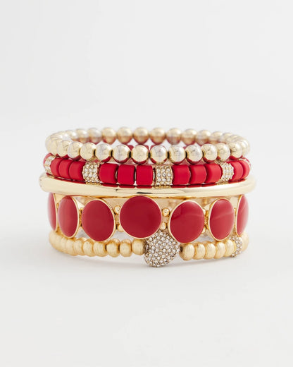 Gold Heart Stretch Bracelet