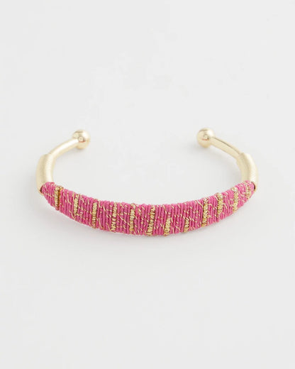 Thread Wrapped Cuff Bracelet
