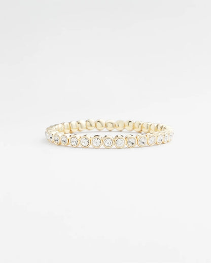 Goldtone Stretch Tennis Bracelet