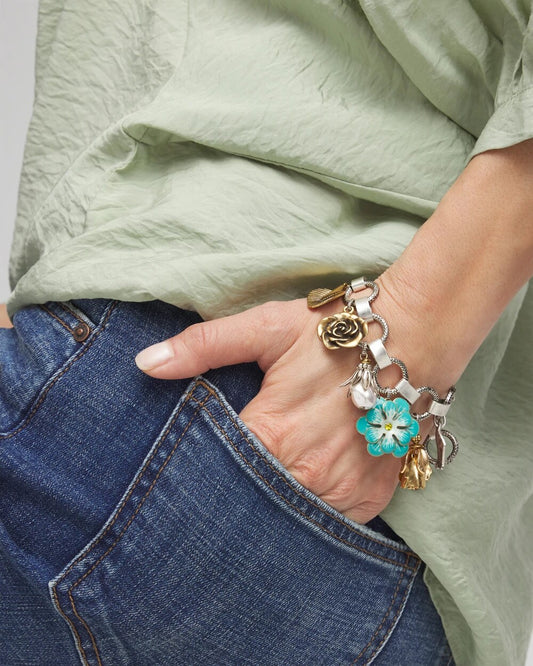 Spring Flower Charm Bracelet