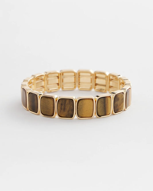 Neutral Square Stretch Bracelet