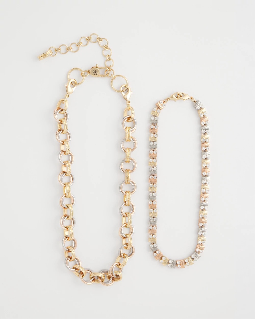 Convertible Tri-Tone Short Necklace