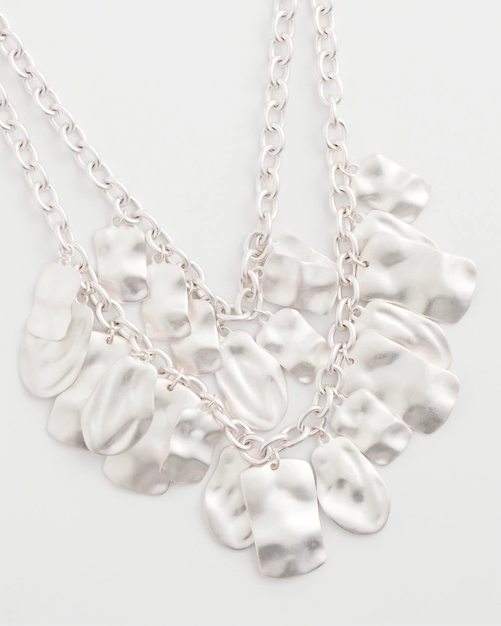 Double Square Charm Pendant Necklace