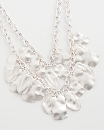 Double Square Charm Pendant Necklace