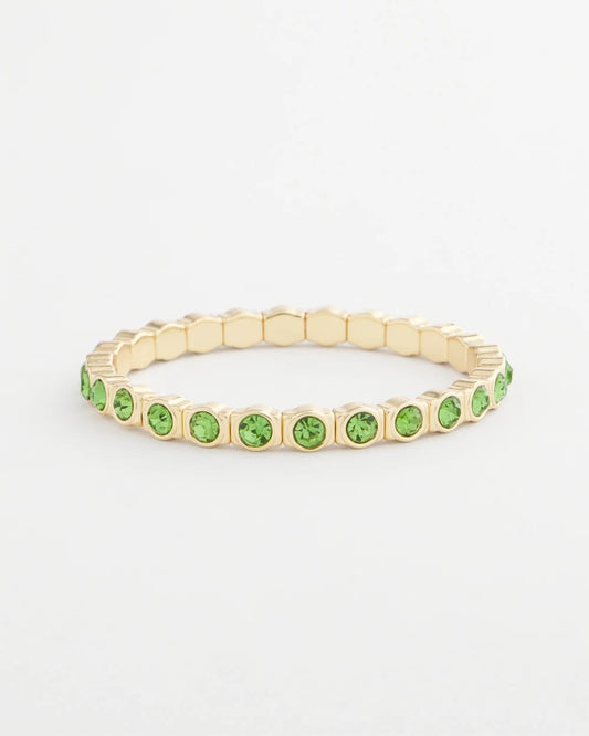 Small Faceted Stretch Bracelet