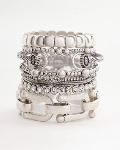 Silvertone Stretch Bracelet