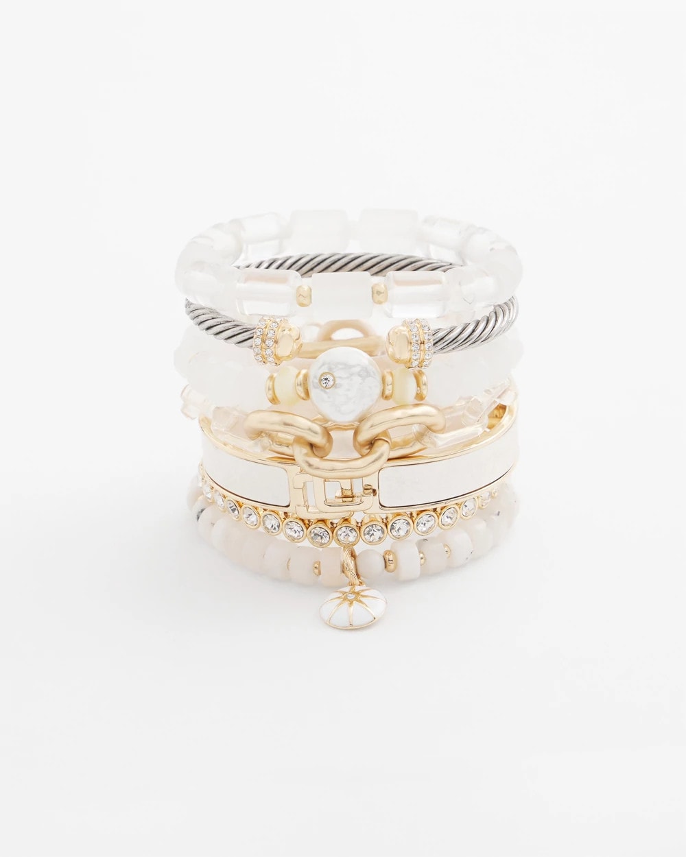 Goldtone Stretch Tennis Bracelet