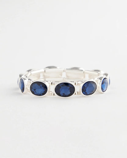 Large Faceted Gem Stretch Bracelet