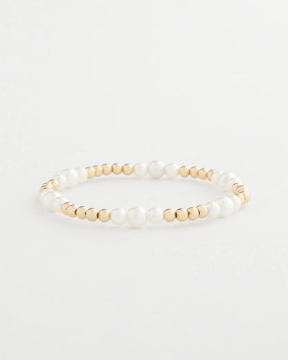 Goldtone Bead Stretch Bracelet
