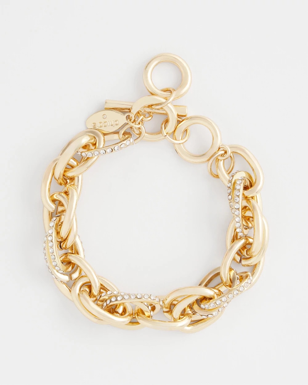 Pave Link Toggle Bracelet