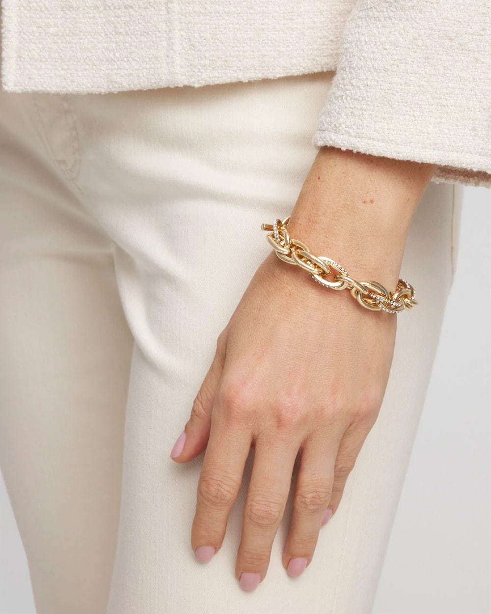 Pave Link Toggle Bracelet
