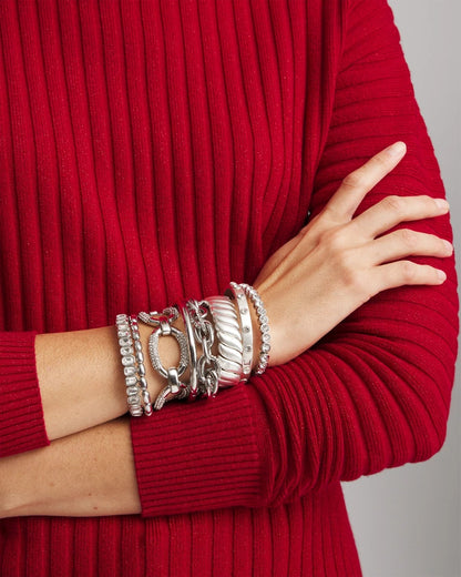 Pave Link Toggle Bracelet