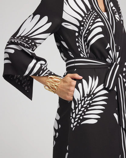 Tie-Front Long Kimono
