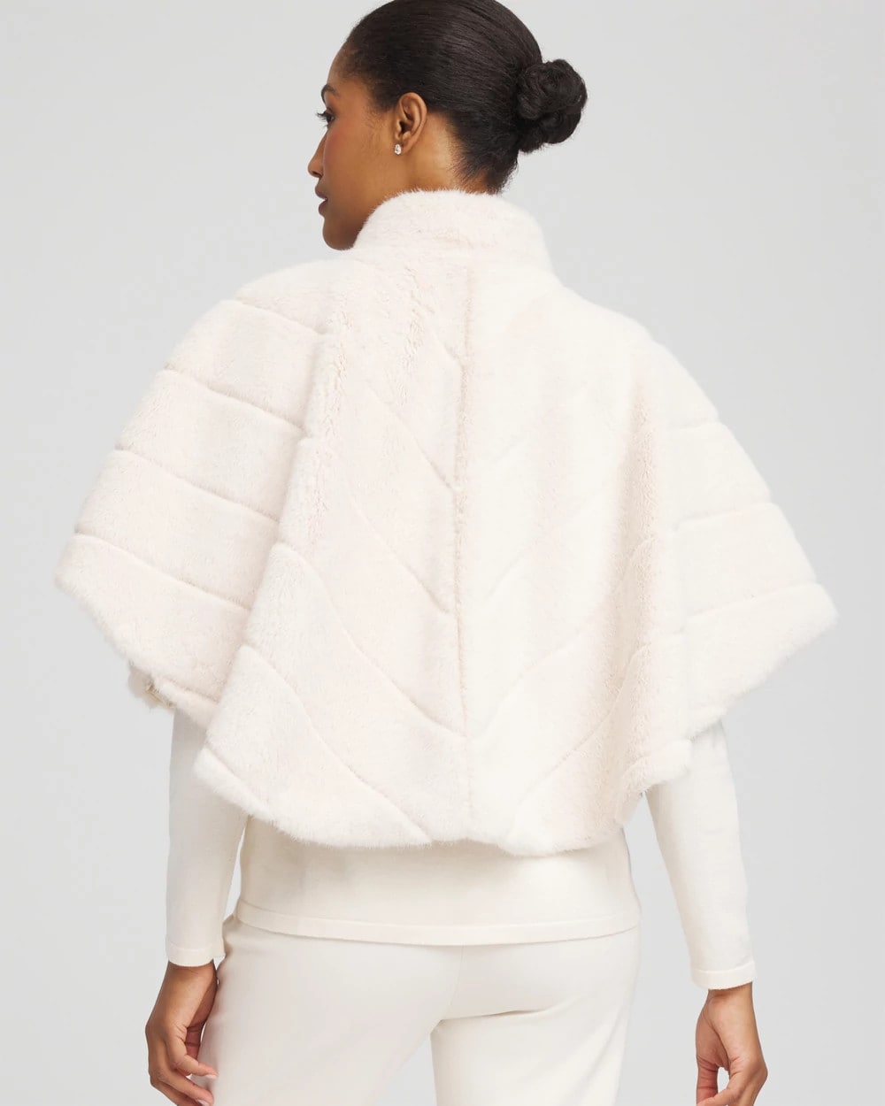 Faux Fur Funnelneck Capelet
