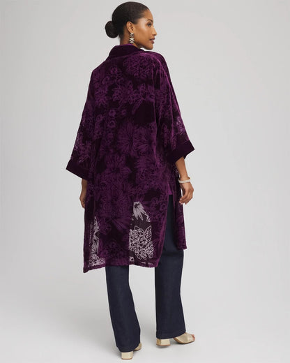 Floral Burnout Kimono