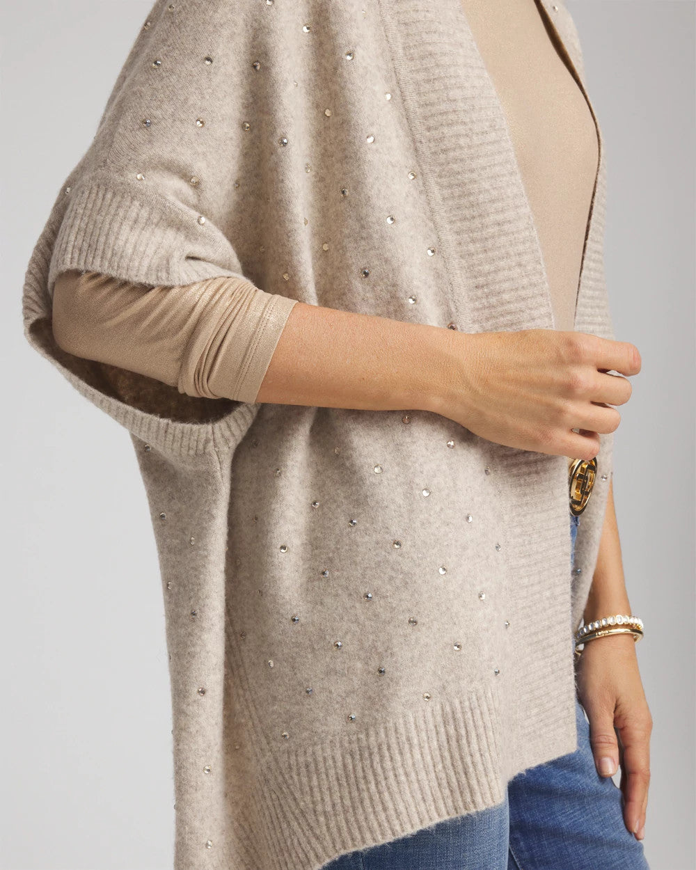 Embellished Cocoon Ruana