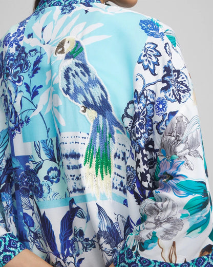 Island Motif Long Kimono