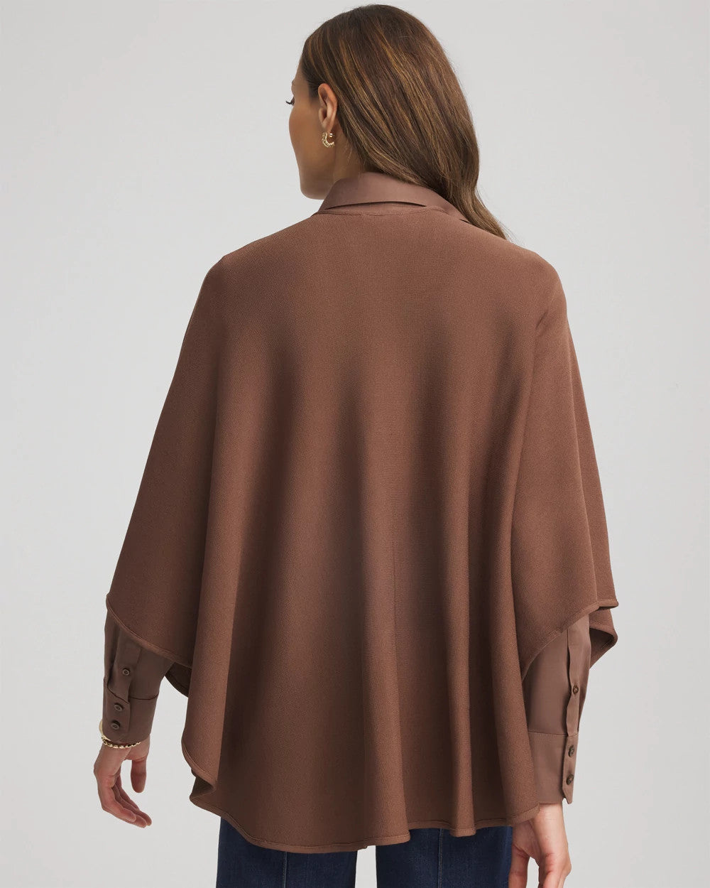 Crepe Open-Front Ruana