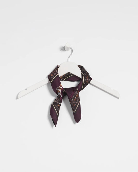 Frosty Floral Square Neckerchief Scarf