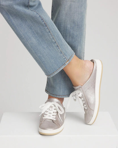Metallic Snap Slip-On Sneakers