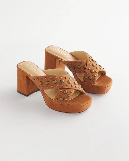 Vale Western Suede Block Heels