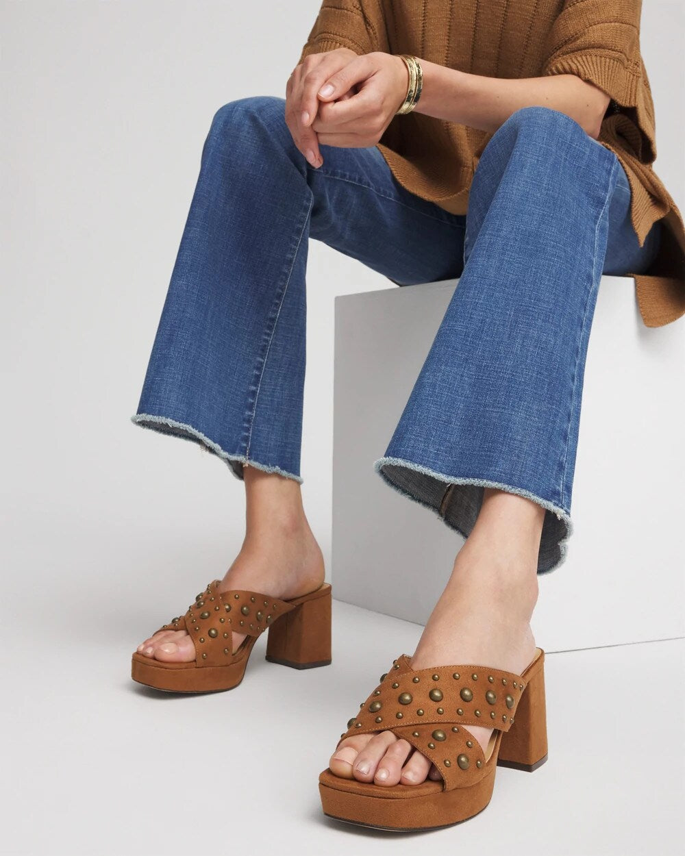 Vale Western Suede Block Heels