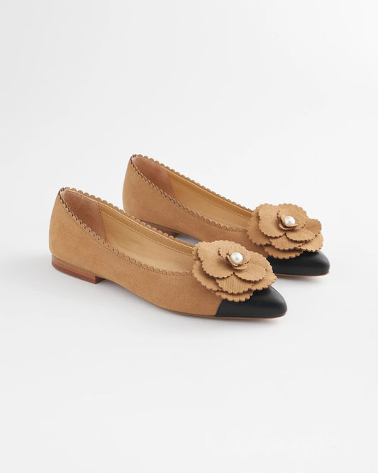 Microsuede Ballet Flats