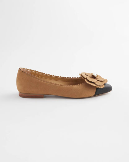 Microsuede Ballet Flats