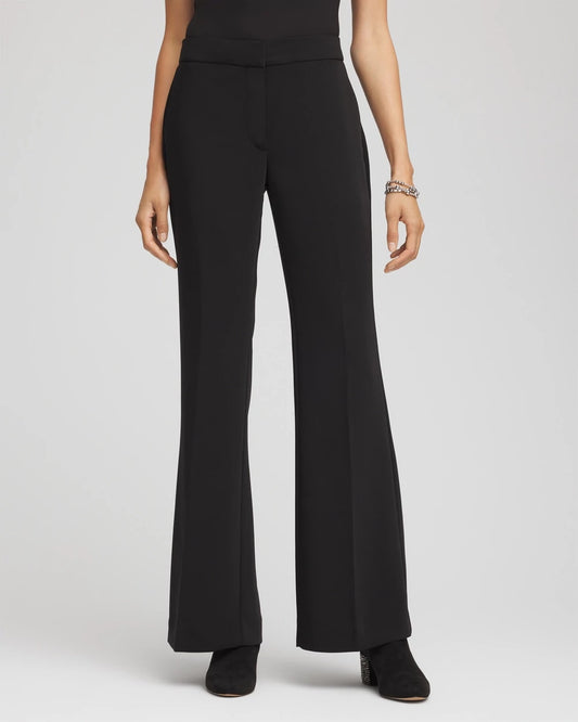 Petite Crepe Flared Trouser Pants