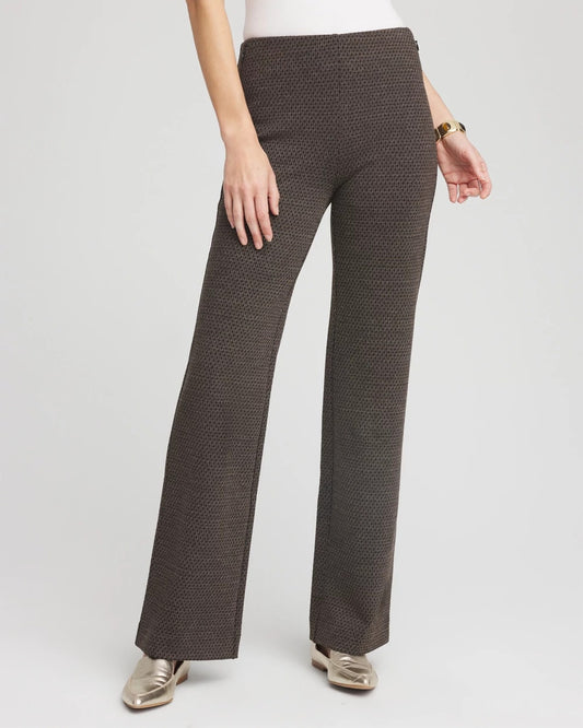 Juliet Jacquard Full-Length Ponte Pants