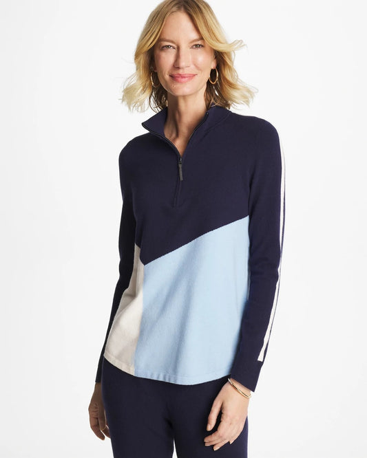 Zenergy® Luxe Colorblock Half-Zip Pullover