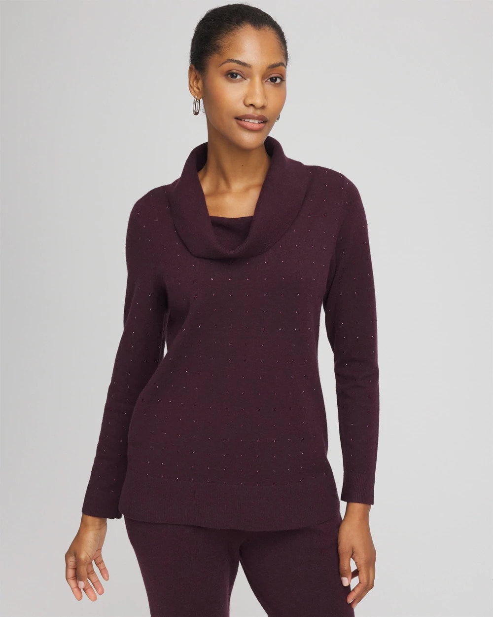 Zenergy® Luxe Diamante Cowlneck Tunic