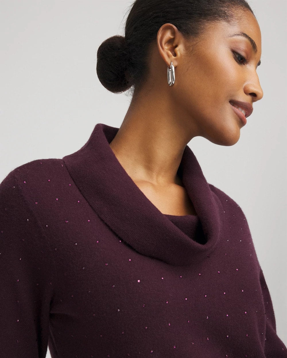 Zenergy® Luxe Diamante Cowlneck Tunic
