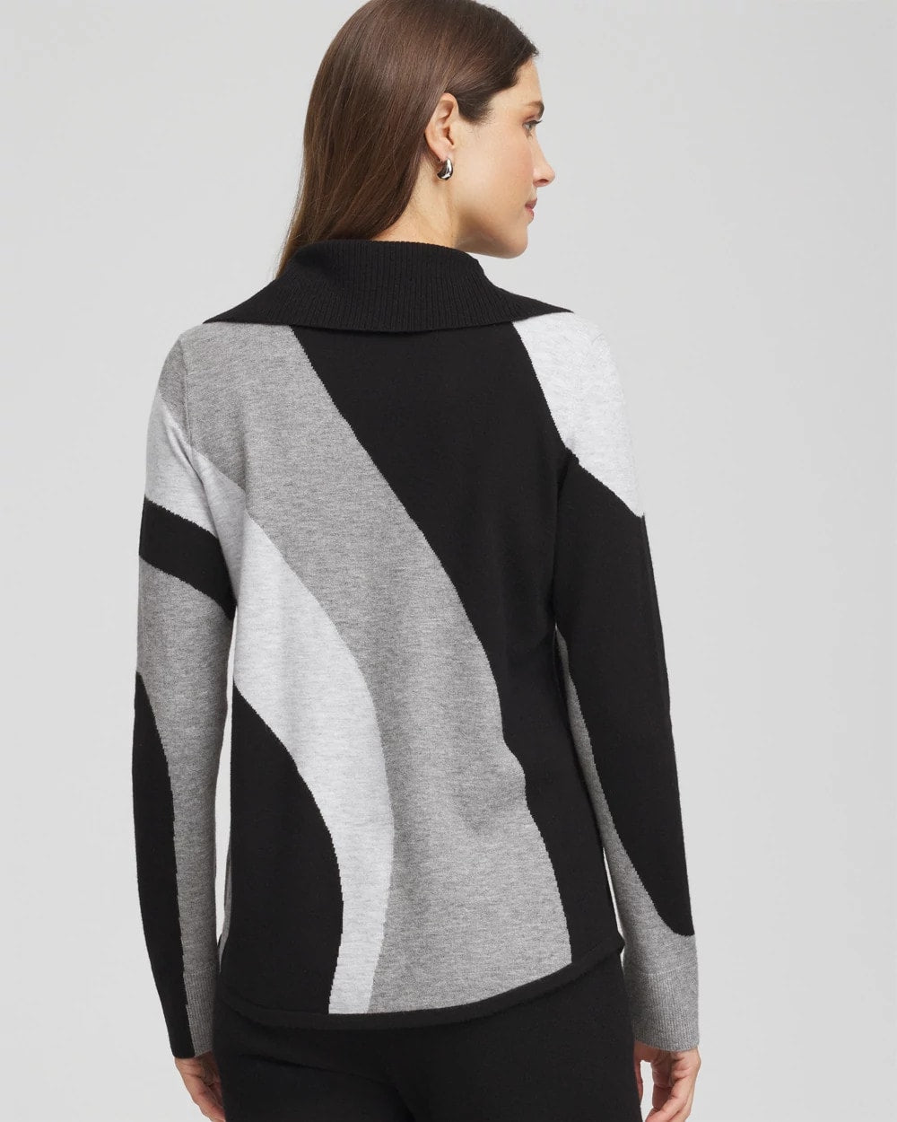 Zenergy® Luxe Intarsia Cowlneck Top
