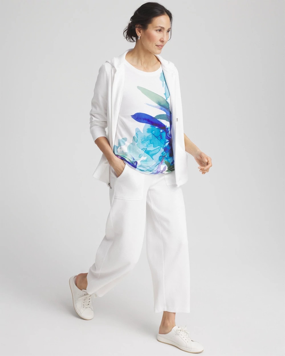 Zenergy® Floral Scoop Neck Tee
