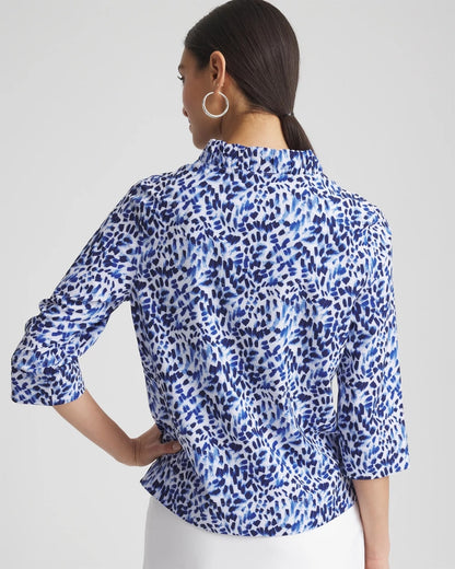 Zenergy® UPF V-Neck Ruffle Top