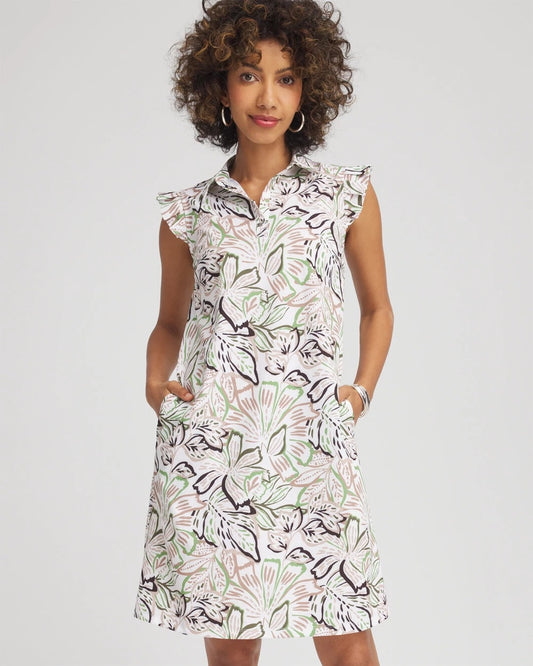 Zenergy® UPF Knit Floral Polo Dress