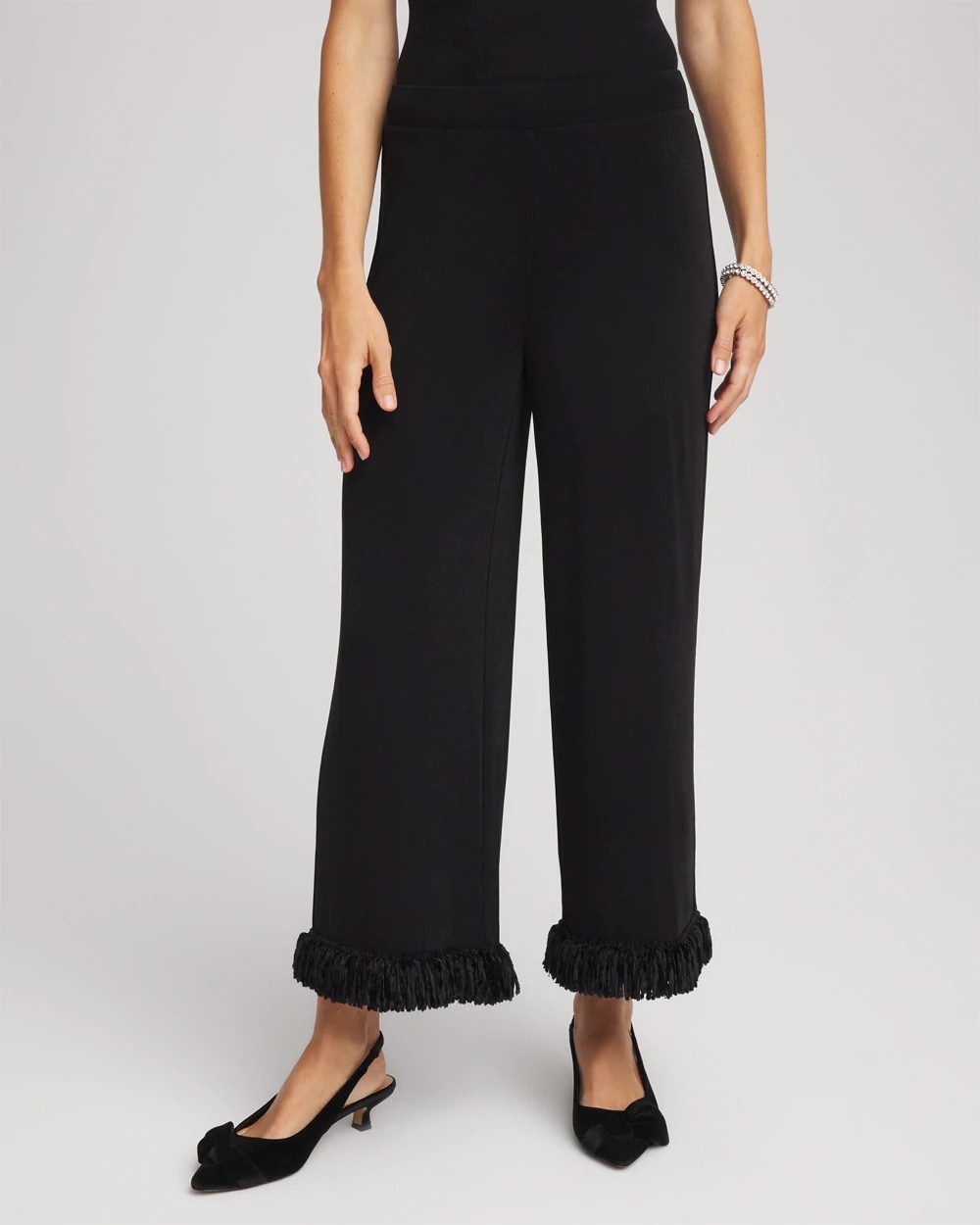 Travelers™ Collection Fringe Hem Cropped Pants