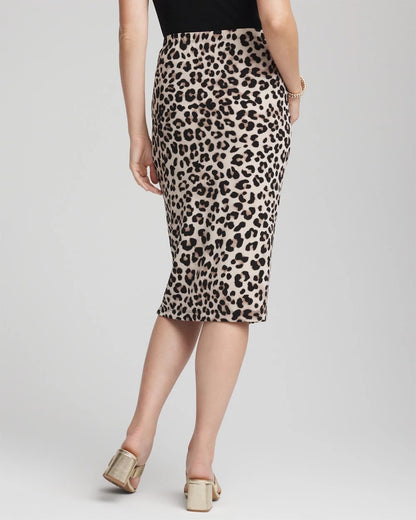Travelers™ No Tummy Animal-Print Pencil Skirt
