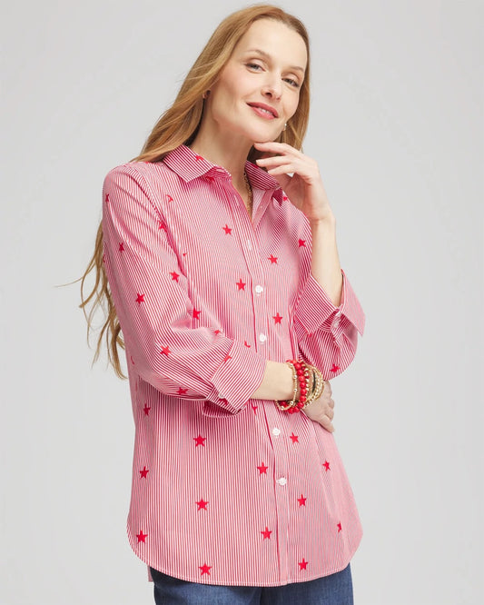 No Iron™ Stars & Stripes  Sateen Shirt