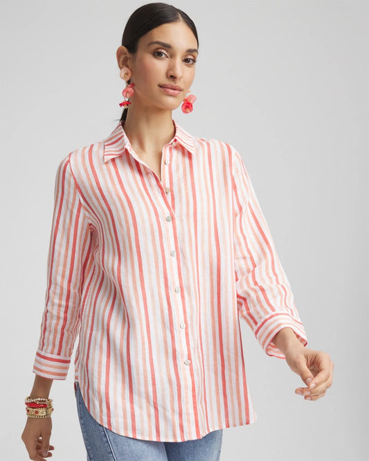 No Iron™ Striped Linen Shirt